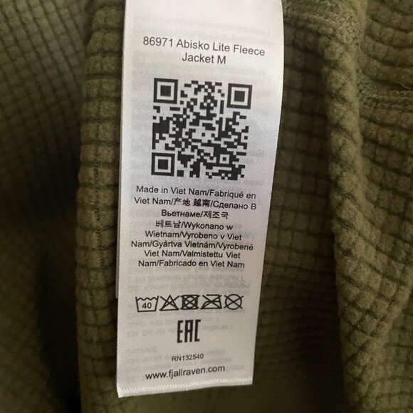 NEW Fjallraven Mens Abisko Lite Fleece Full Zip Jacket NWT L Green #86971 - Picture 9 of 15